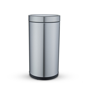 Stainless steel round metal trash can hotel garbage can 301 pedal waste bin oem odm manufacture